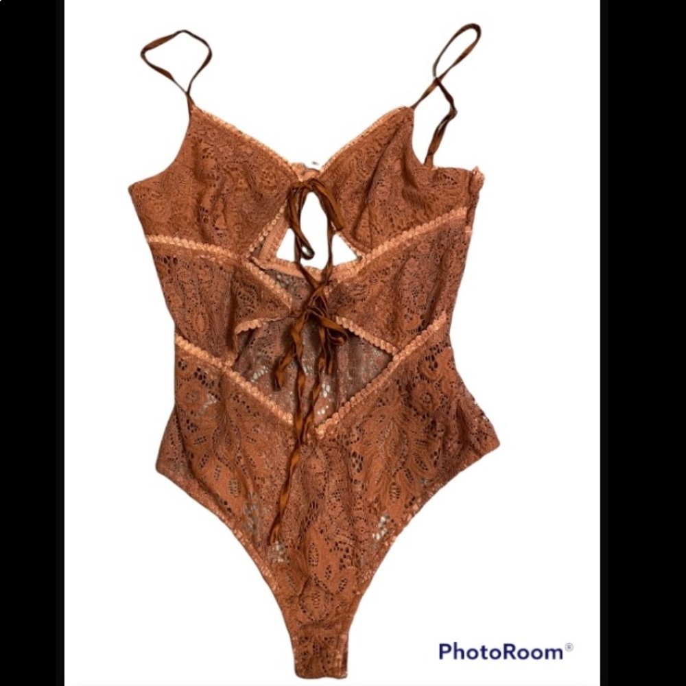 Lacy Brown Body Suit